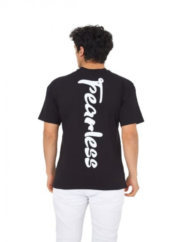 High West Erkek Oversize Sıfır Yaka Kısa Kol T-shirt H00019 - Siyah - 2