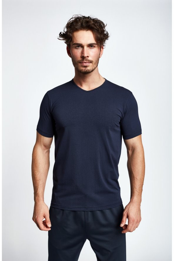 Lescon Erkek Kısa Kollu T-Shirt 19S-1246-19B - Lacivert