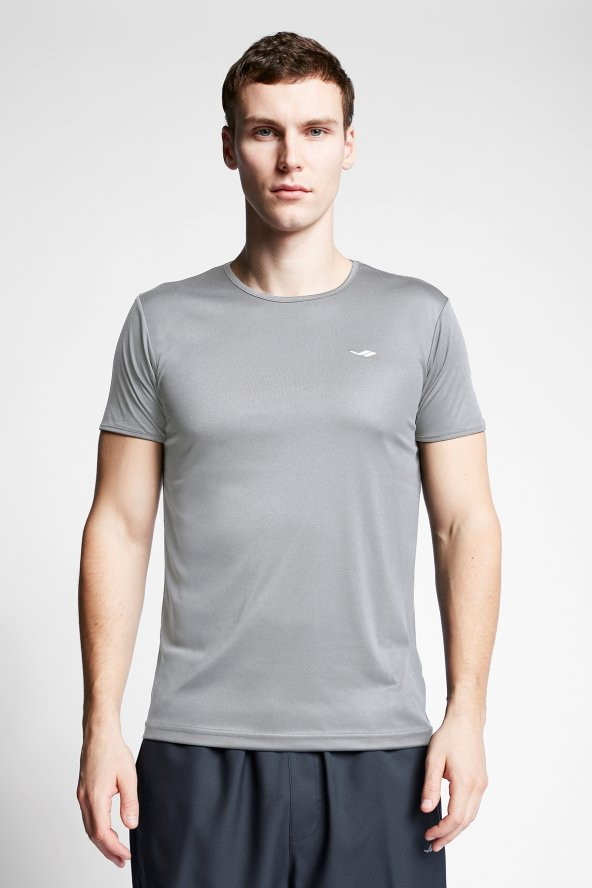 Lescon Erkek 23S-1220-23B Kısa Kol T-Shirt - Açık Gri