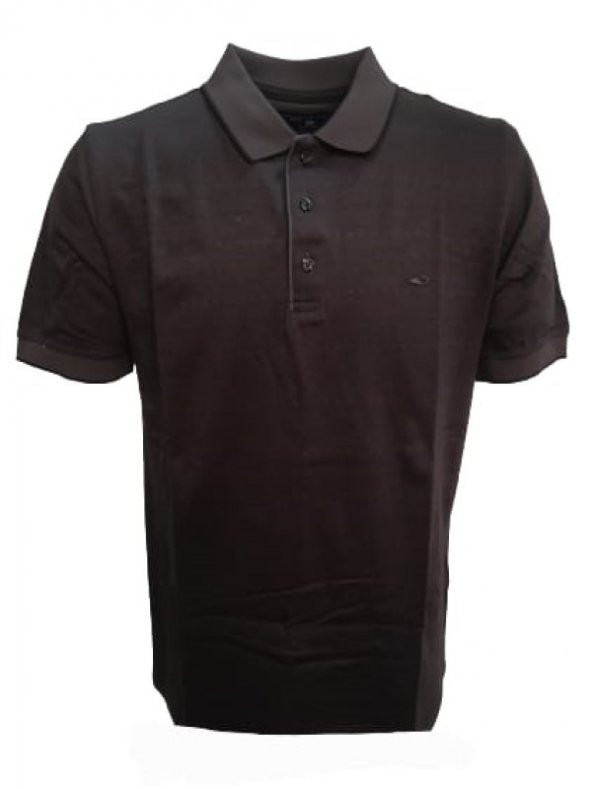 Rey Polo Erkek Basic Polo Yaka Kısa Kol T-shirt R01201 - Kahverengi - M