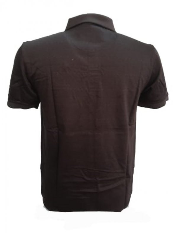 Rey Polo Erkek Basic Polo Yaka Kısa Kol T-shirt R01201 - Kahverengi - L