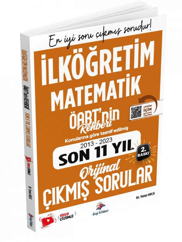 Dizgi Kitap ÖABT nin Rehberi İlköğretim Matematik Öğretmenliği Son 11 Yıl Çıkmış Soru Video Çözüm - 3