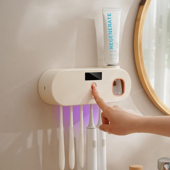 Mioji Mio UV5F 1200mAh Şarj Edilebilir UV Sterilizatörü Otomatik Diş Fırçası Tutucusu - 3