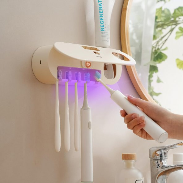 Mioji Mio UV5F 1200mAh Şarj Edilebilir UV Sterilizatörü Otomatik Diş Fırçası Tutucusu - 4