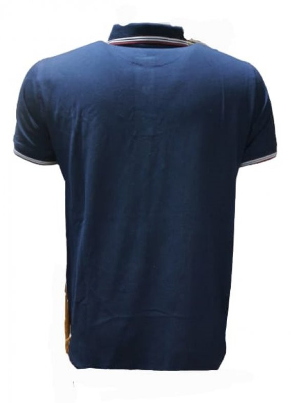 Rey Polo Erkek Basic Polo Yaka Kısa Kol T-shirt 463 - Lacivert - M