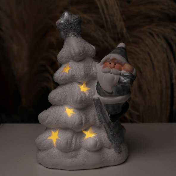 Işıklı Sereamik Noel Baba Bbilo - 2