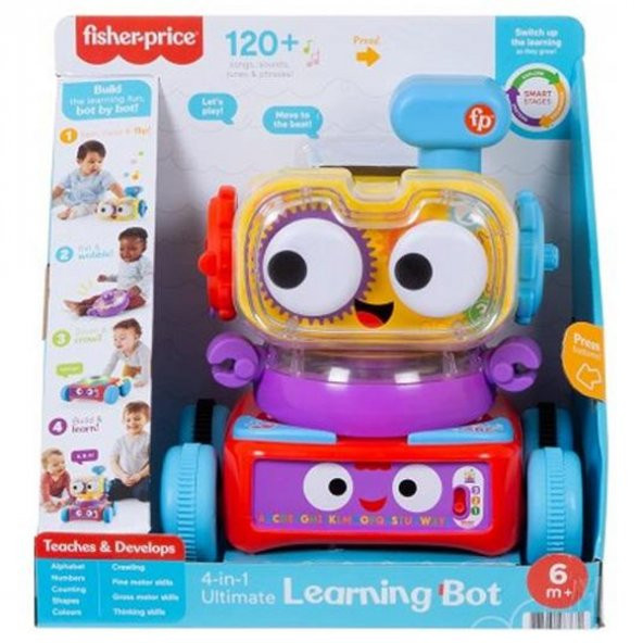 Fisher Price 4'ü 1 Arada Eğlenceli Robot Türkçe-İngilizce HCK43