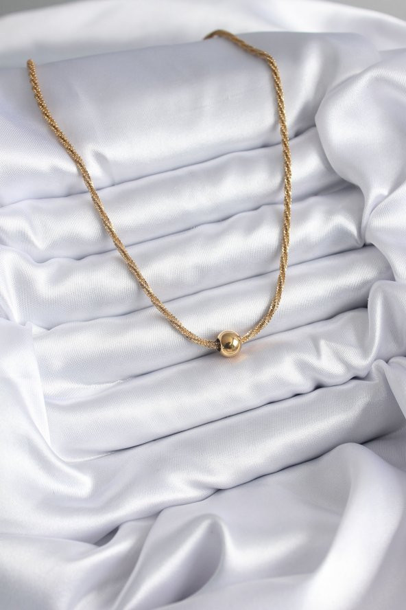 316L Çelik Gold Renk Kadın Kolye - Resim 2