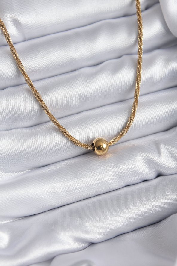 316L Çelik Gold Renk Kadın Kolye ürün görseli