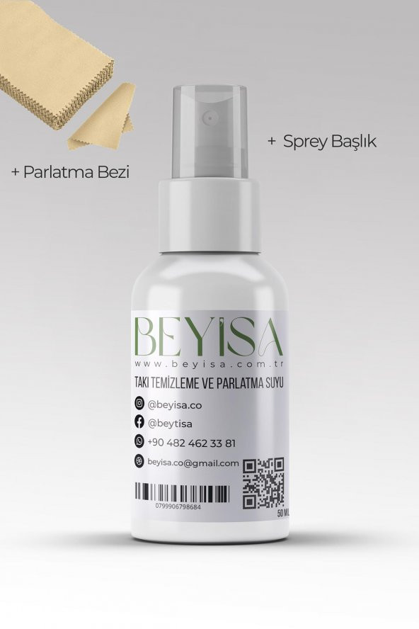 Bakım Kiti Serisi Mücevher Altın ve Gümüş Takı Temizleme ve Parlatma Suyu 50 ml