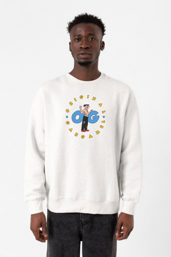 The Smurfs Original Gargamel Beyaz Erkek 2ip Sweatshirt