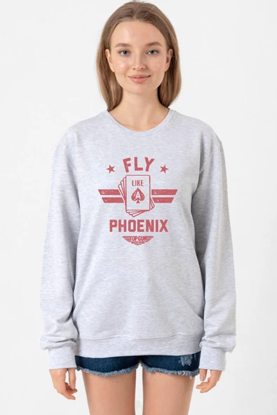 Top Gun Maverick Fly Like A Phoenix Grimelanj Kadın 2ip Sweatshirt