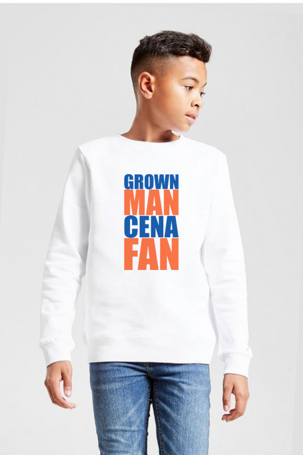 Wwe Grown Man Cena Fan Beyaz Çocuk 2ip Sweatshirt
