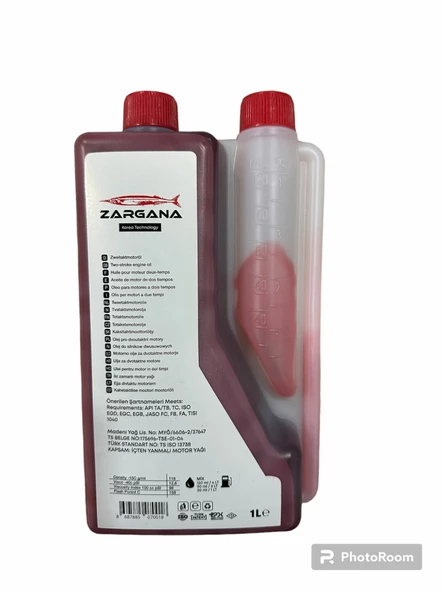 Zargana  2T10 Pro Benzin Karışım Yağı İki Zamanlı 1 Litre Ölçekli - 3