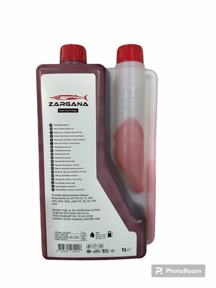 Zargana 2T10 Pro Benzin Karışım Yağı İki Zamanlı 1 Litre Ölçekli - 3