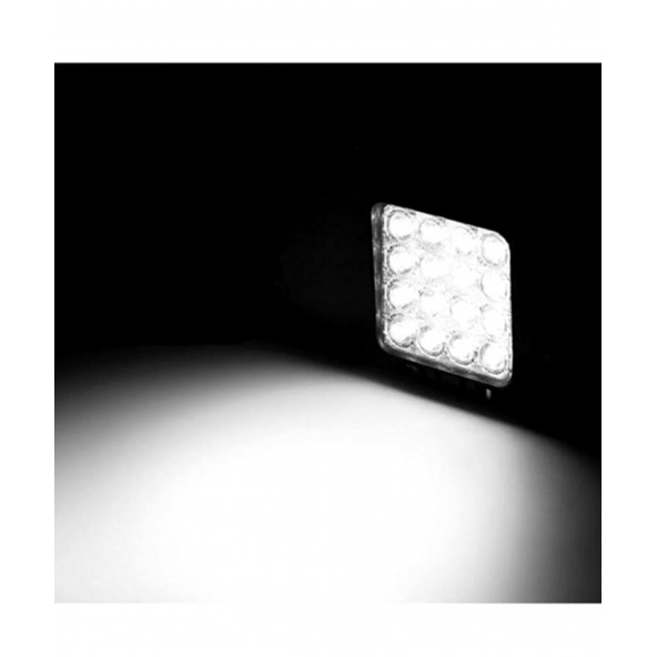Off Road Sis Farı - Lambası 16 Led Kare Çalışma Lambası (2 Adet) - 3