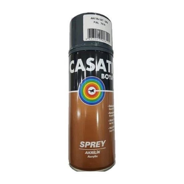 Casati Akrilik Sprey Boya 400 ML S341 Ral 7016 Antrasit Gri