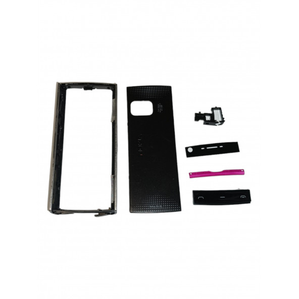 Nokia X6 Kapak Nokia X6-00 uyumlu Siyah ön Kapak Arka Kapak Tuş Takımı - 3