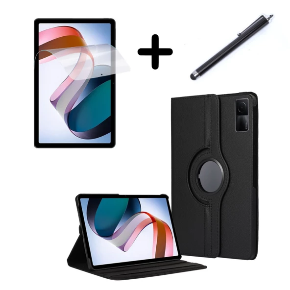 MobaxAksesuar Xiaomi Redmi Pad SE 11inç Kılıf Dönen Tablet Kilifi Ekran Koruyucu+Kalem - 2