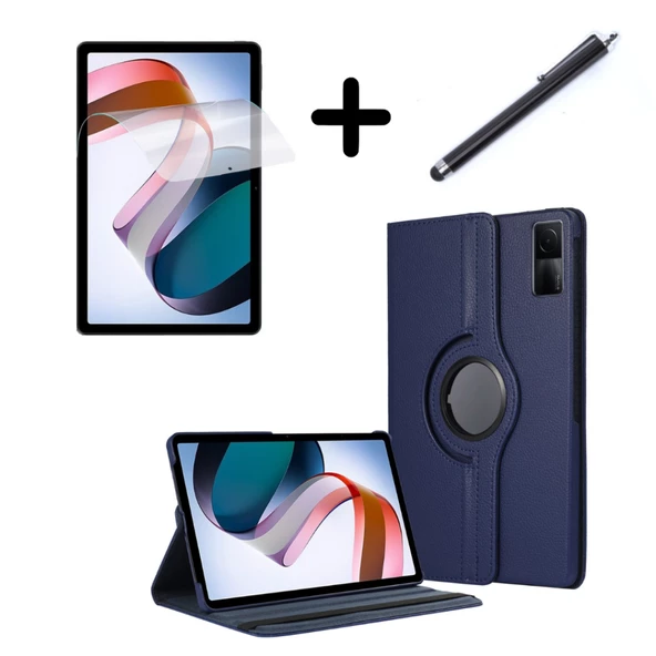 MobaxAksesuar Xiaomi Redmi Pad SE 11inç Kılıf Dönen Tablet Kilifi Ekran Koruyucu+Kalem - 5