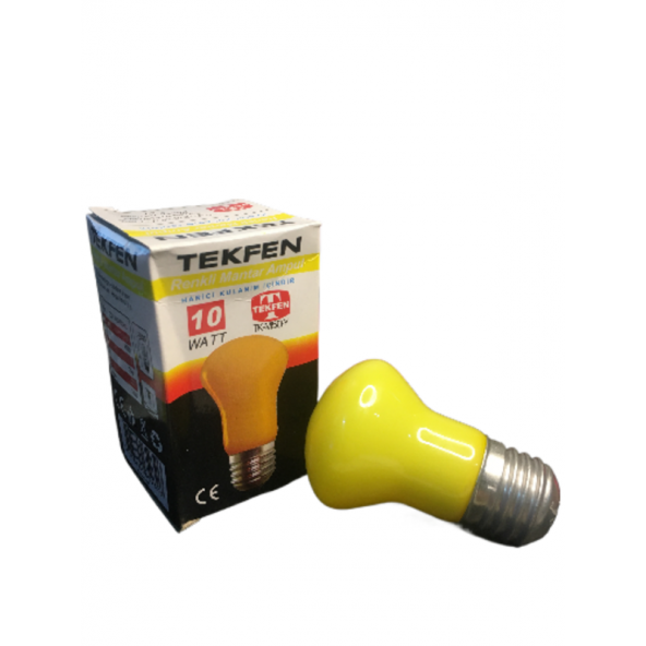 TEKFEN RENKLİ MANTAR LAMBA 10W /220-240V E27 TEKFEN SARI RENK