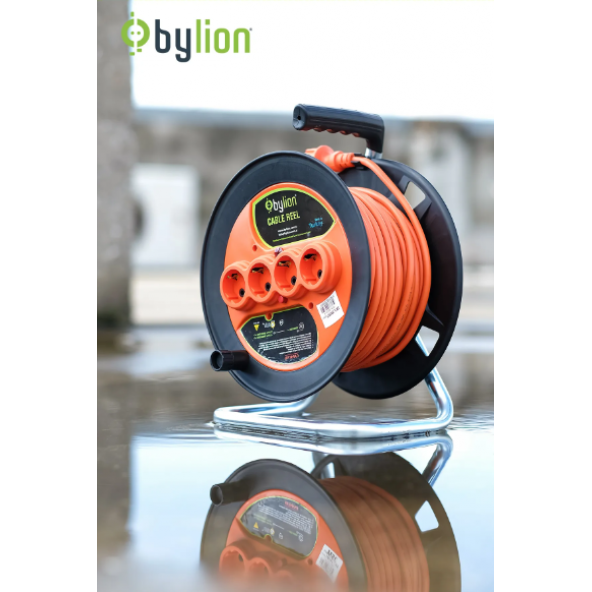 BYLİON Seyyar Makaralı Uzatma Kablosu 3x2.5mm (30 METRE) Bakır Kablo - 7