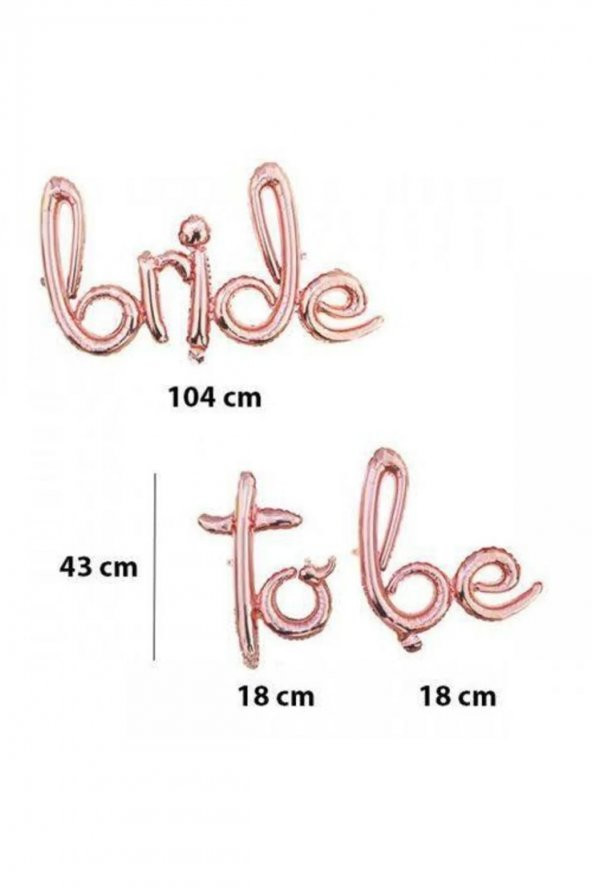 Bride To Be Folyo Balon Set Rose Gold