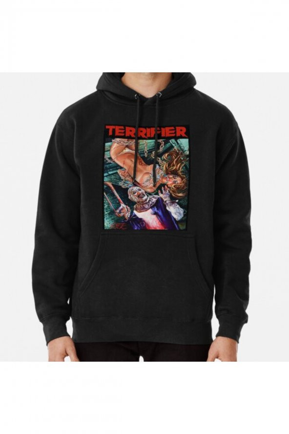 Terrifier art the clown horror movie art Baskılı Sweatshirt Hoodie
