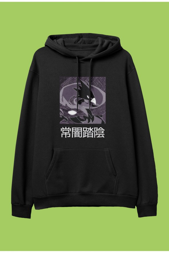 My Hero Academia Fumikage Tokoyami anime karakter baskılı kapüşonlu sweatshirt hoodie