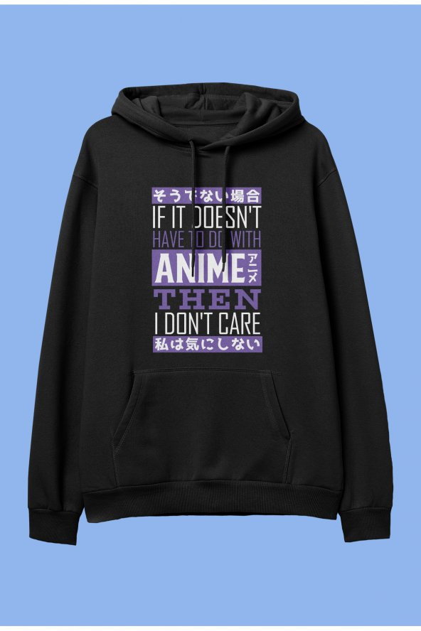 Anime manga karakteri baskılı kapüşonlu sweatshirt hoodie