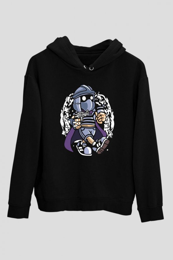 Shredder Bastard Baskılı Siyah Unisex Tshirt