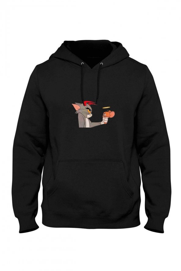 Tom Ve Jerry Kapşonlu Sweatshirt Bll3540