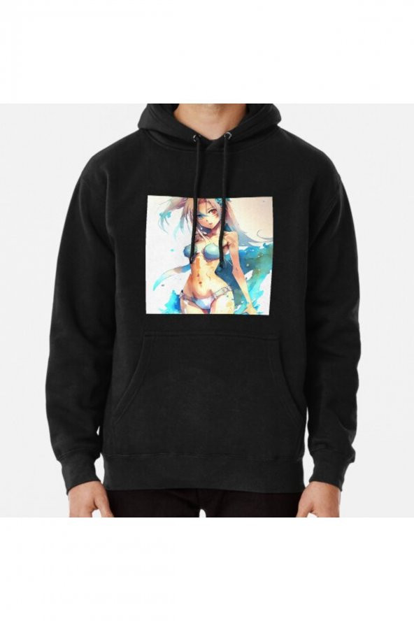 Anime Bikini Girl #13 Baskılı Kapşonlu Sweatshirt Hoodie