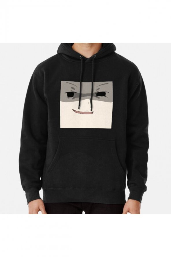 Anime Smug Face Baskılı Kapşonlu Sweatshirt Hoodie - 1