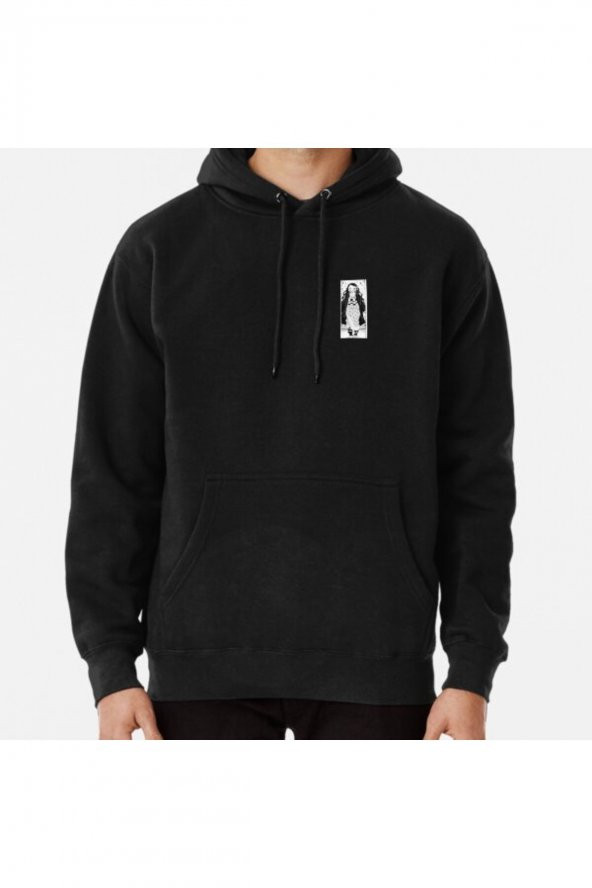 Aesthetic Anime [Manga Panel [Demon2] [BW] Baskılı Kapşonlu Sweatshirt Hoodie