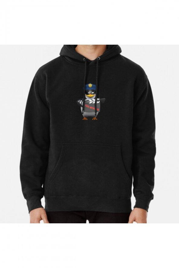 No Anime Penguin,Anime Memes Funny Baskılı Kapşonlu Sweatshirt Hoodie