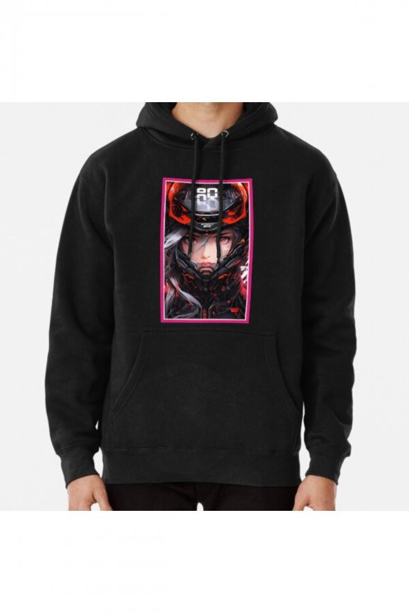 Anime Race Girl,Anime Artwork,Chibi Manga Anime Art Baskılı Kapşonlu Sweatshirt Hoodie
