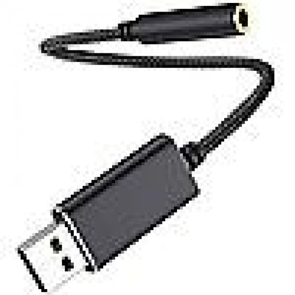 Kulaklık ses adaptörü USB 3.5mm USB AUX Adaptörü PC, Dizüstü PC, PS4, Windows, Mac, Linux KINAPTR