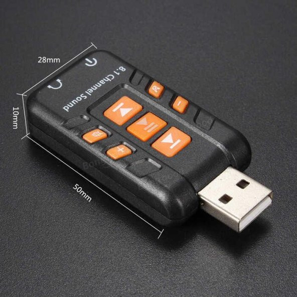 8.1 USB Ses Kartı Virtual Sound 3D - Usb Harici Ses Kartı Chipli Versiyon - 4