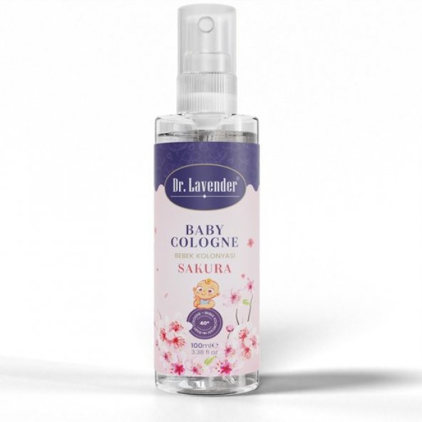 Gallipoli Lavender Doğal Bitkisel Sakura Çiçeği Bebek Kolonyası 100 ml