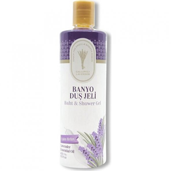 Gallipoli Lavender Lavanta Yağlı Banyo Duş Jeli 400 ml Lavanta Rahatlatıcı Duş Jeli