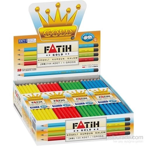 Fatih Gold Mercanlı Kurşun Kalem Asorti 12'li