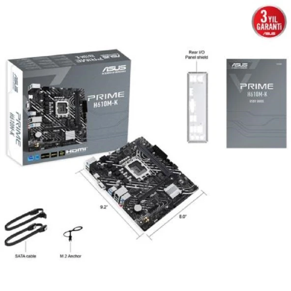 Asus PRIME H610M-K DDR5 1700p ANAKART - 3