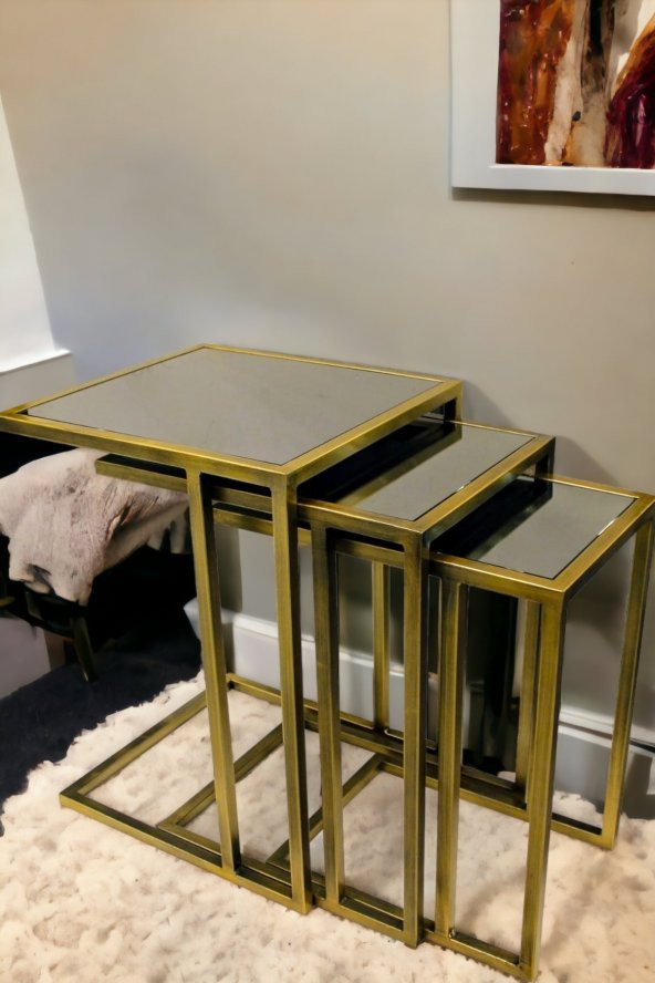 3 Lüks Milano  Zigon Sehpa Takımı