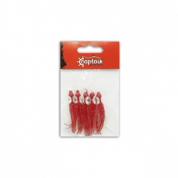 Captain Mutant 3593 Octopus Pride 5 cm Ahtapot Sübye 5'li Paket Silikon Suni Yem