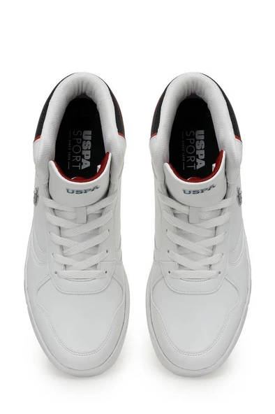 U.S Polo Assn. ANDREI HI 3PR Erkek Sneaker Ayakkabı Beyaz 40-45 - 4