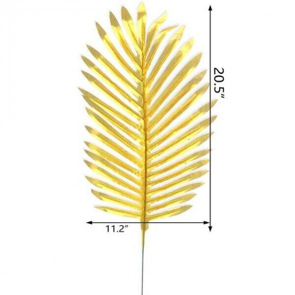 Palmiye Yapay Yaprak Gold 90 cm 3 Dallı - 3