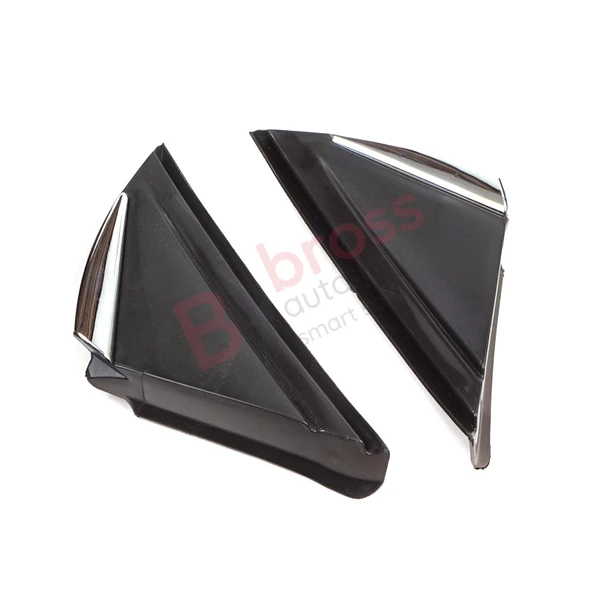 Renault Megane MK4 2016-On için Yan Ayna Köşe Plastiği Bakaliti Seti NİKELAJLI 638758950R 638740438R ürün görseli 1