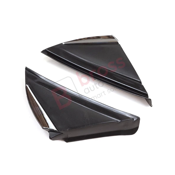 Renault Megane MK4 2016-On için Yan Ayna Köşe Plastiği Bakaliti Seti NİKELAJLI 638758950R 638740438R - Resim 2