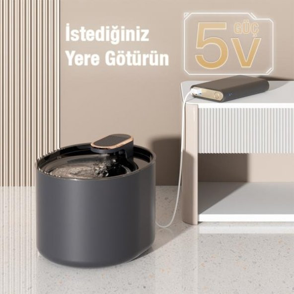 Coofbe Sessiz Akıllı 3Litre Kedi Köpek İçin Otomatik Su Pınarı Kedi Su Kabı Kedi Köpek Su Pınarı - Resim 3